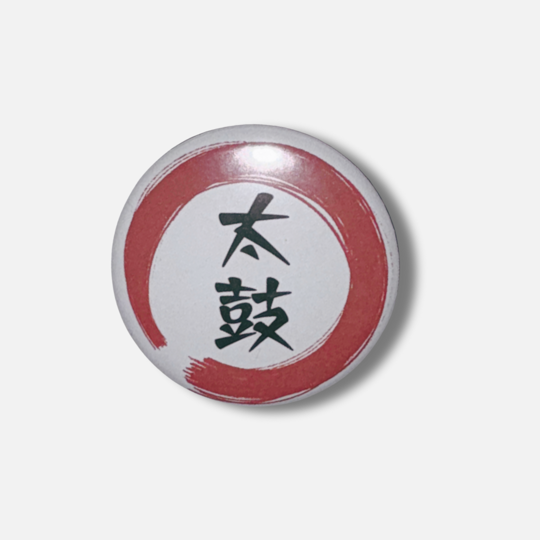 Button - Kanji "Taiko" mit Enso