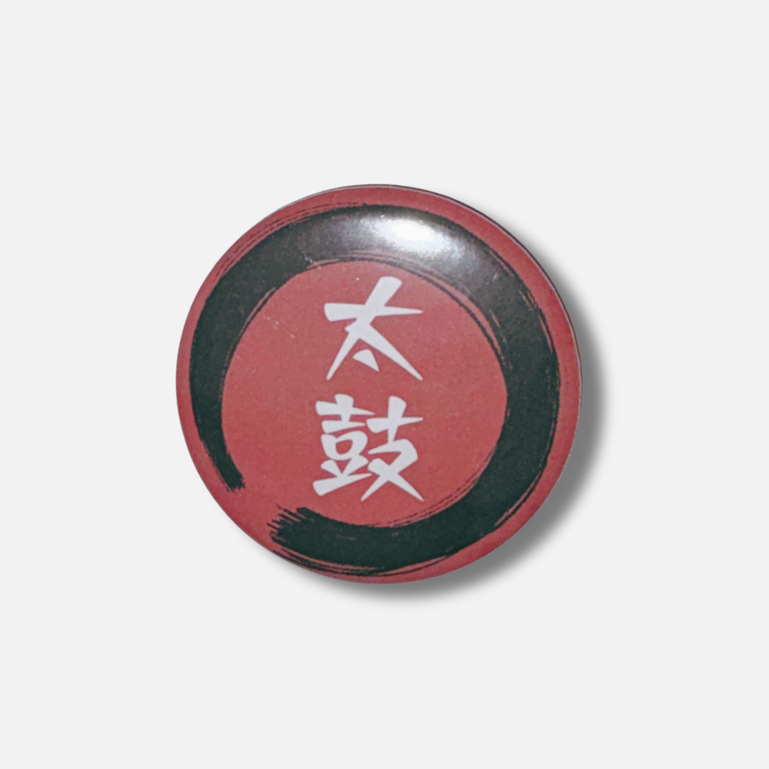 Button - Kanji "Taiko" mit Enso