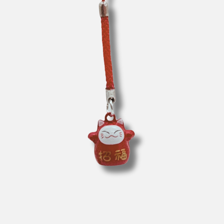 Anhänger kleine Winkekatze rot