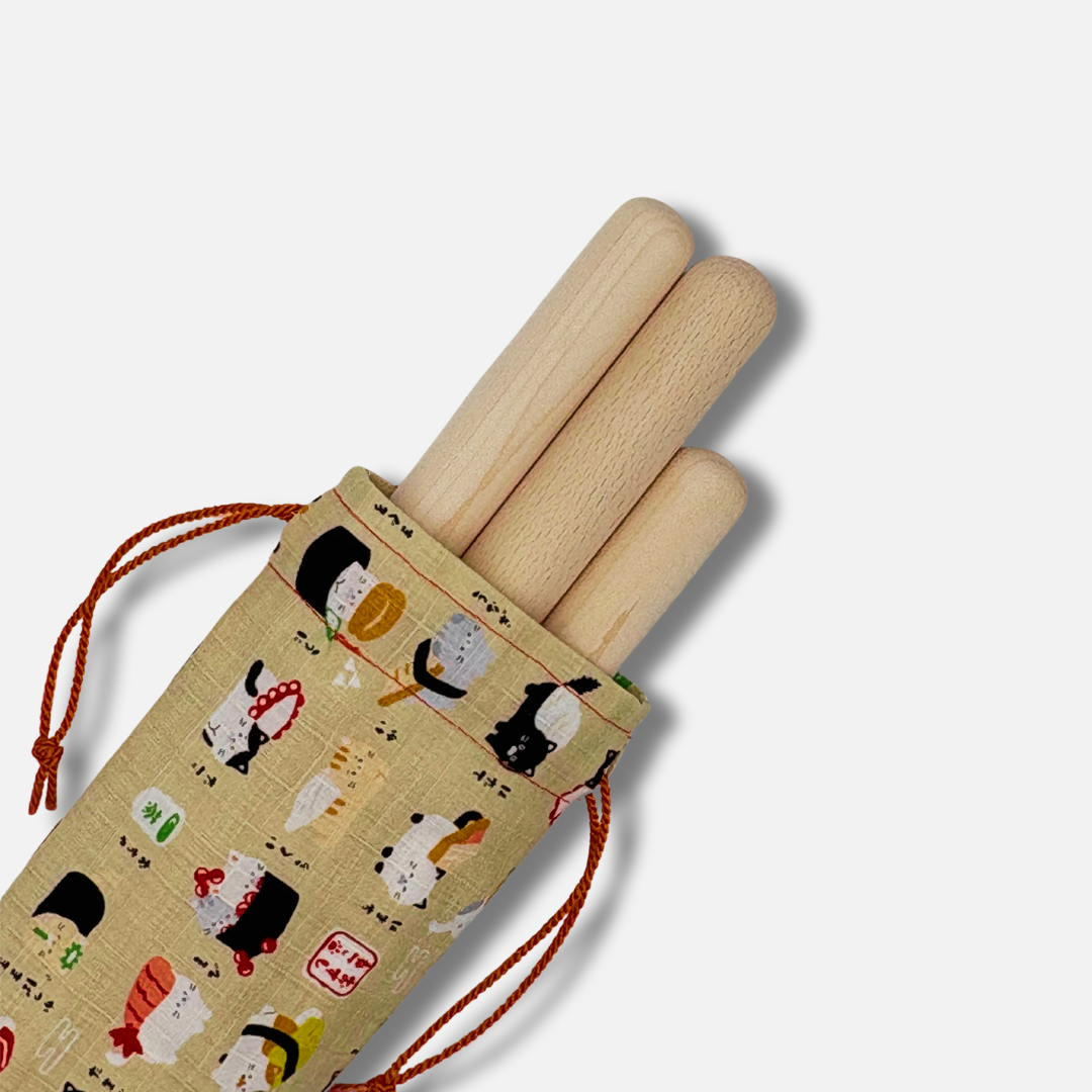 Tasche Katzen-Sushi beige