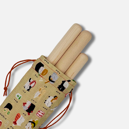 Tasche Katzen-Sushi beige