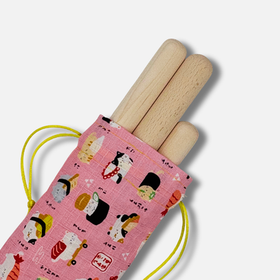 Tasche Katzen-Sushi rosa