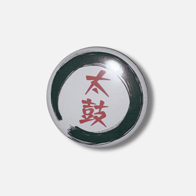 Button - Kanji "Taiko" mit Enso