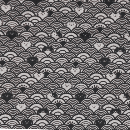 Muster Seigaiha grau-schwarz